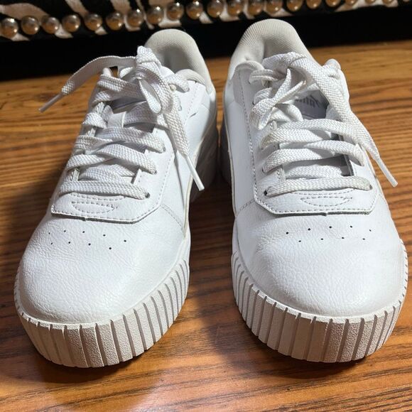 Puma Woman’s White Carina Bubble Dye Low Casual Sneaker Sz 7.5 - Picture 7 of 12